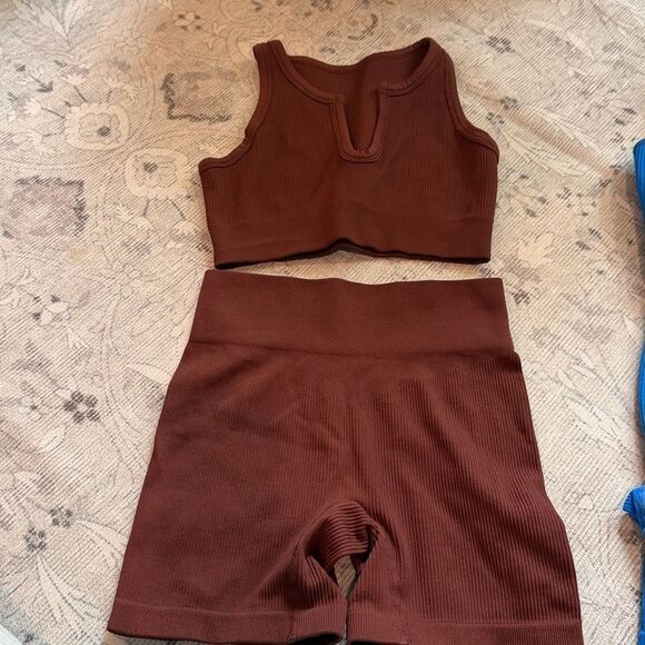 Amazon Brown Jumpsuit Set - Picture 1 of 2